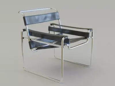 Wassily Chair Low-poly 3D model