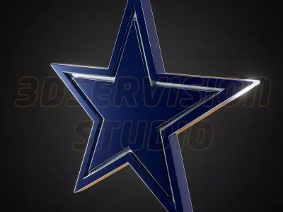 Dallas Cowboys logo - Cinematic - 3D print 3D model