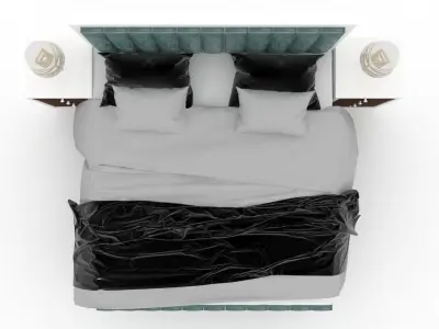 LUXURY BED WITH POSIS  3D model