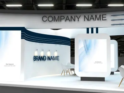 Exhibition and Booth 3D model