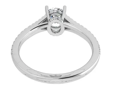 Round Diamond Split Shank Ring 3666 3D print model