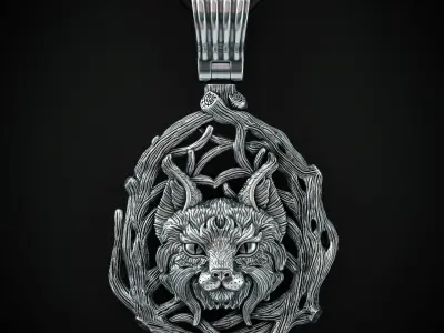 THE LYNX PENDANT Printable Model 3D print model