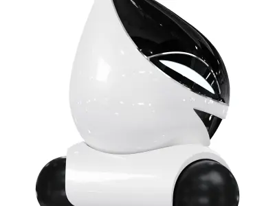 Stunning solar powered concept cars from Peugeot - Ecofriend Low-poly 3D model