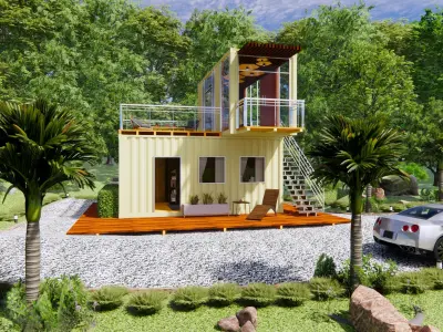 Shipping Container Home 3D model