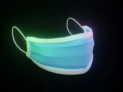 mask 3d model coronavirus medical Low-poly 3D model