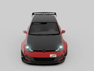 Volkswagen polo gti widebody 3D model