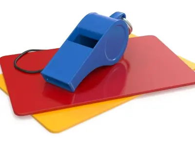 Whistle and Color Card Low-poly 3D model