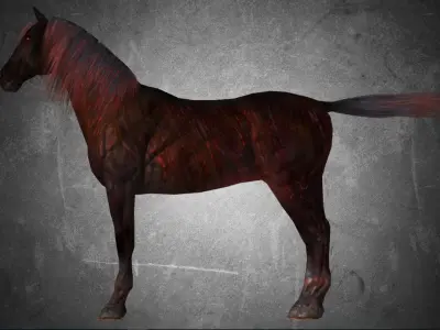 Horse - War No Gear 3D model