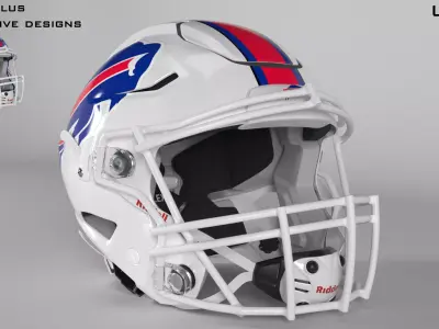 BUFFALO BILLS Helmet Football AFC EAST PBR updated 2025 3D model
