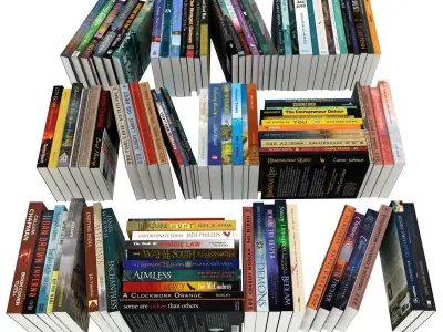 100 different books 3D model