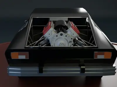 Audi 100 coupe Low Poly Low-poly 3D model Low-poly 3D model