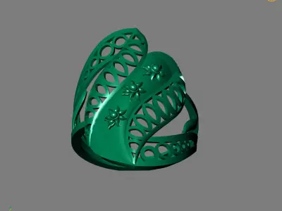 Women Plain Ring Ready STL Models Womens Ring 3d models 3D print model 27