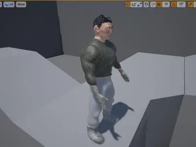 Armored Moder Character Low-poly 3D model