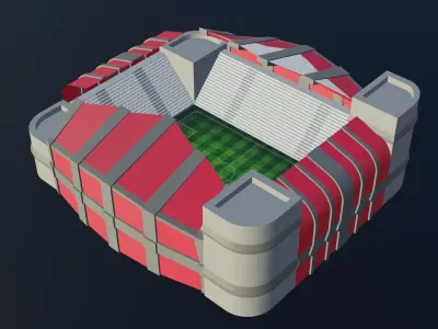 Football Stadium - Poland Low-poly 3D model