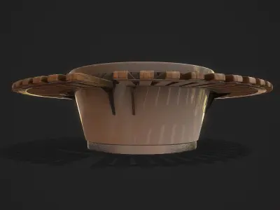 Flowerpot for plants Low-poly 3D model