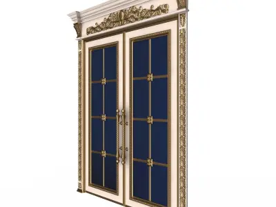 Carved Door Classic 01101 White Low-poly 3D model