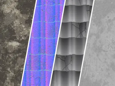 Roof Tile Materials 51- Concrete Roofing by Sbsar generator Texture