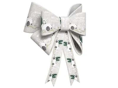Christmas Bow Ribbon 04 Low-poly 3D model