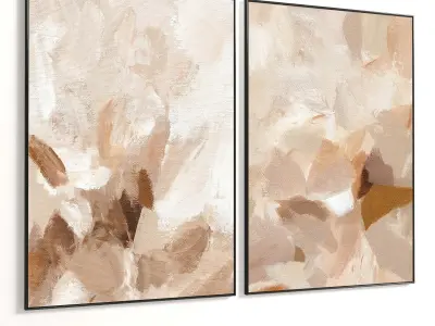 Plaster Two Photo Frame 237 Low-poly 3D model