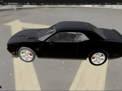 Car Dodge Challenger Low-poly 3D model