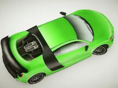 Generic Supercar v2 multicolors Low-poly 3D model