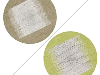 Round Rug Set 251 3D model