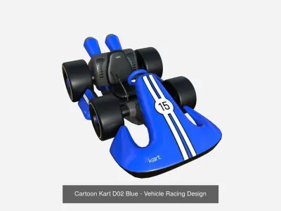 10 Cartoon Karts D Collection - Vehicle Racing Design 3D Model Pack
