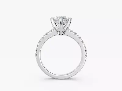 ZRK013 ENGAGEMENT RING 3D print model