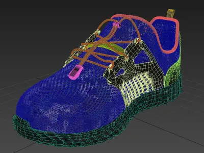 Breathable Material Sport Shoes  3D model