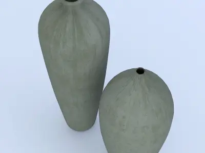 Cement Vases 3D model