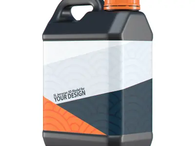 5L Plastic Jerrycan 3D model