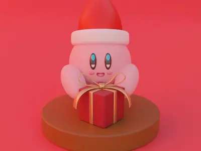 Kirby holidays sat 3D model for 3D print 3D print model