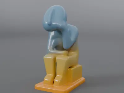 modern statue 3D model