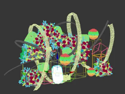 Floristry Fine art display 3D model