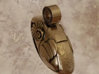 Aztec symbol pendant 4 Flint Knife - Tecpatl 3D print model