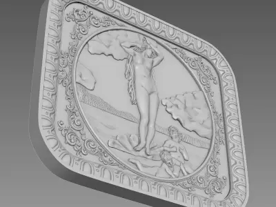 Basrelief 3d model Afrodite 3D model