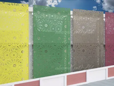 Peacock Pattern CNC Panel  Free 3D model