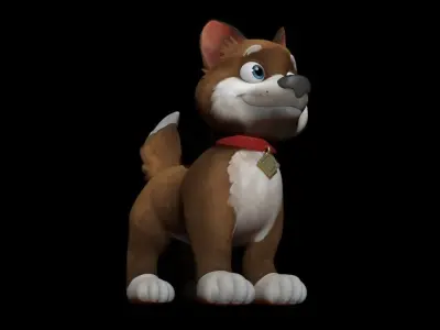 Dog cartoon 3D model purchase