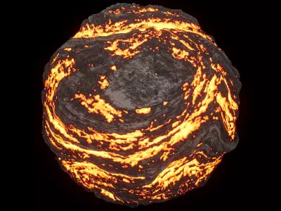 Lava PBR orange ball Texture