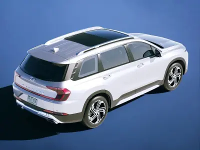 Hyundai Santa Fe 2020 Low-poly 3D model
