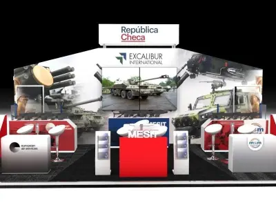 10x8m stand for international fair 3D model