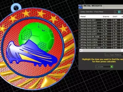 Football Locket 3D print model