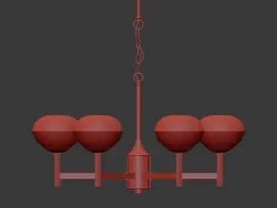 Pentand lamp Modern Gold 3D model