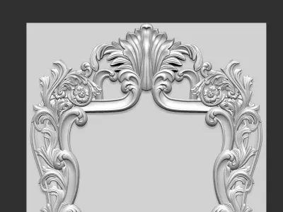 mirror frame carving 3D model