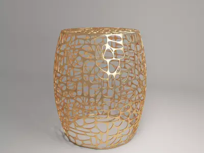 Solid Aluminum End Table 3D model