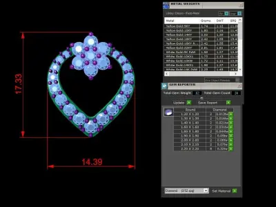 Heart Jewelry Pendant 3D print model