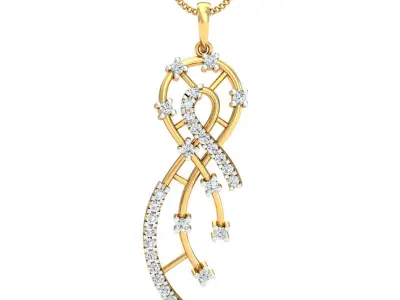 Solitaire Women pendant 3D print model