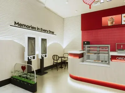 Kenangan Coffee Shop Interior  3D model