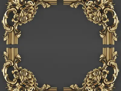 Carved decor 3D Model Collection