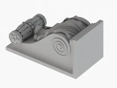Scroll Corbel 10  3D model